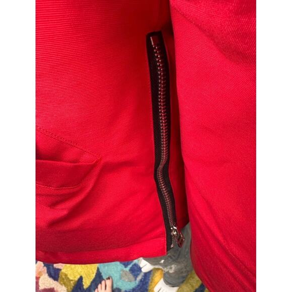 Men's Moose Knuckles Red Puffer Down Jacket With Detachable Fur Hood Size XL - Picture 14 of 16